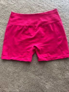 High-Waist Hot Pink Women's Active Shorts